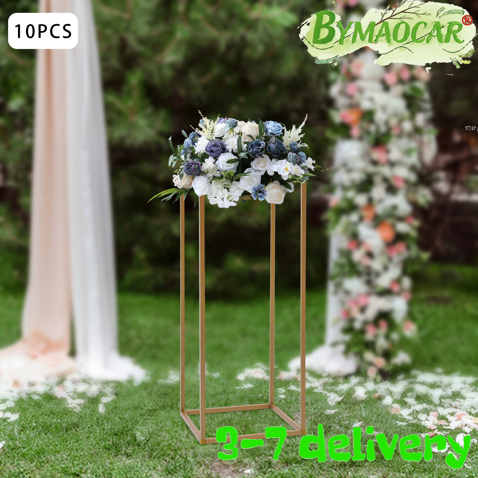 Photography Triangle - Flower Stand, 10-Pack Square Wedding Rack