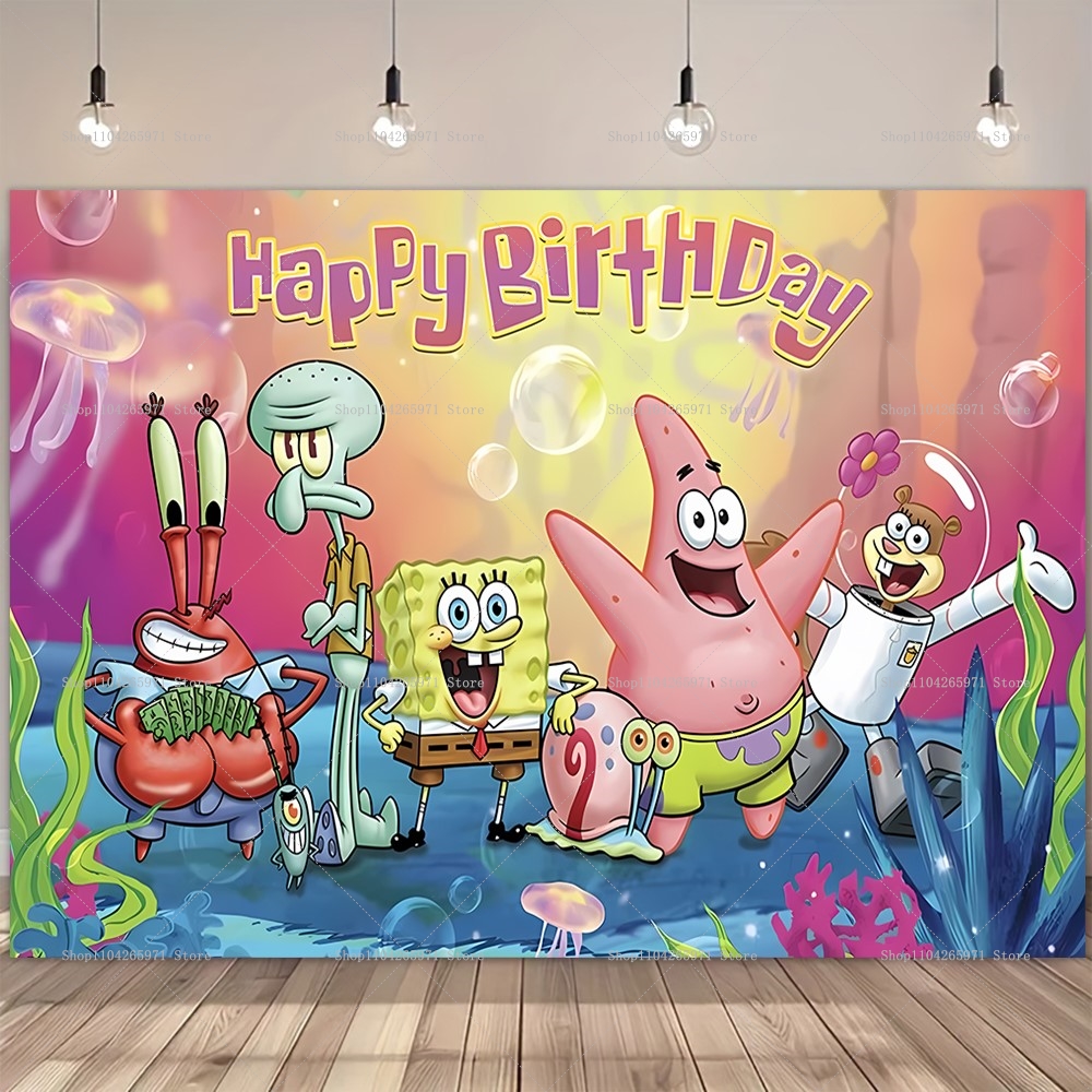 SpongeBob Party Backdrop Banne - Photography Architecture avis et prix