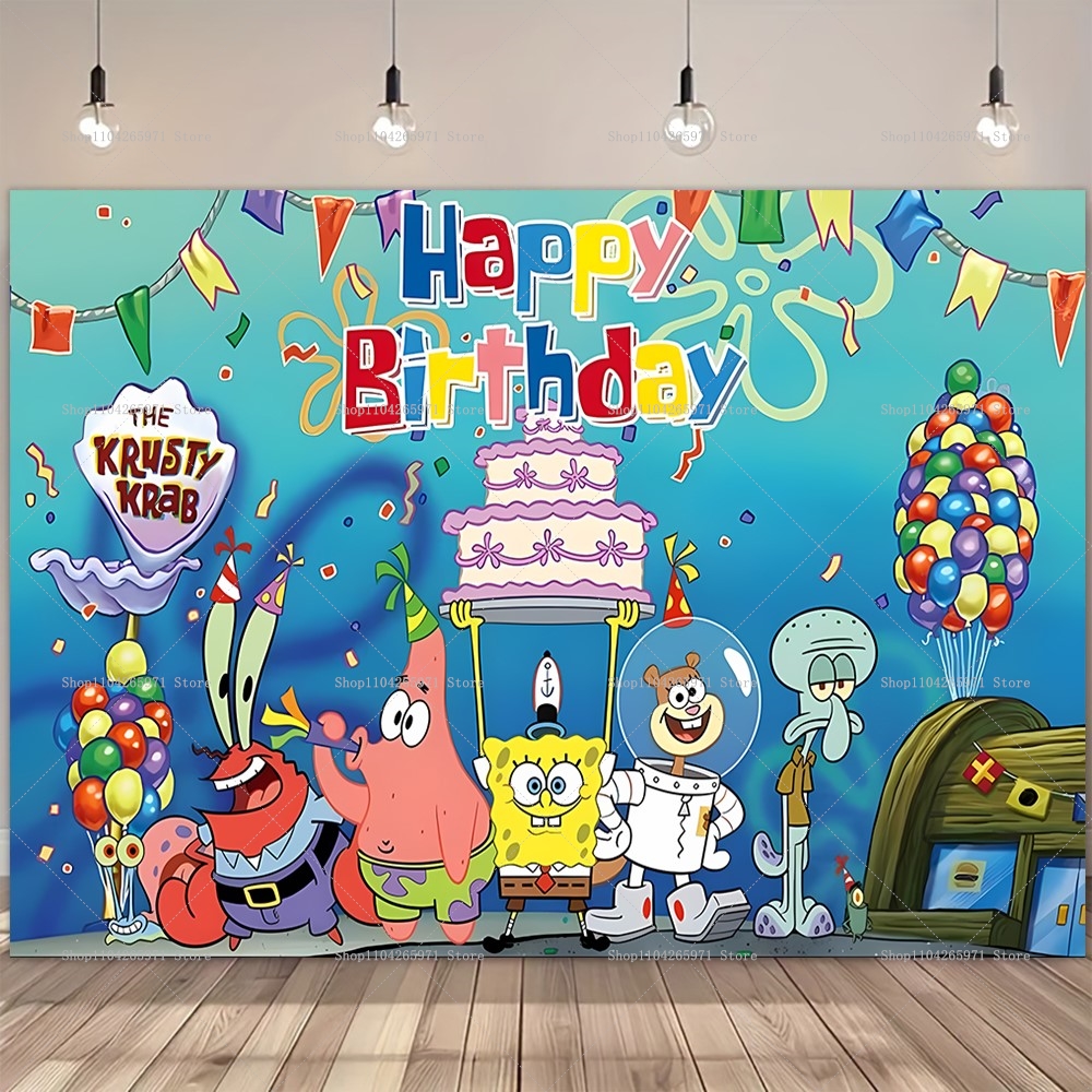 SpongeBob Party Backdrop Banne - Photography Architecture avis et prix