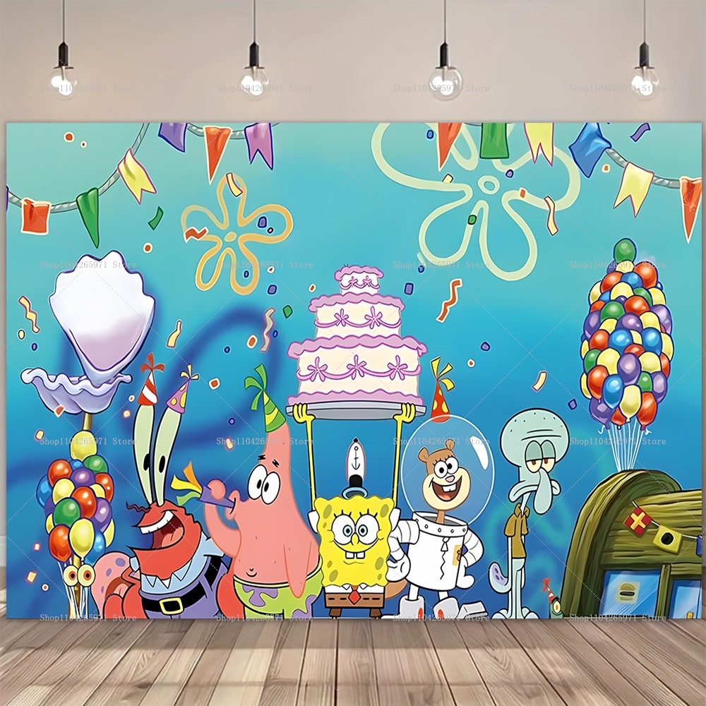 SpongeBob Party Backdrop Banne - Photography Architecture avis et prix