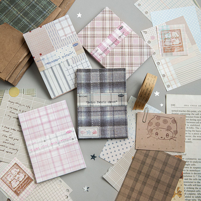 50pcs Creative Plaid Decor Scr - Photography Journal avis et prix