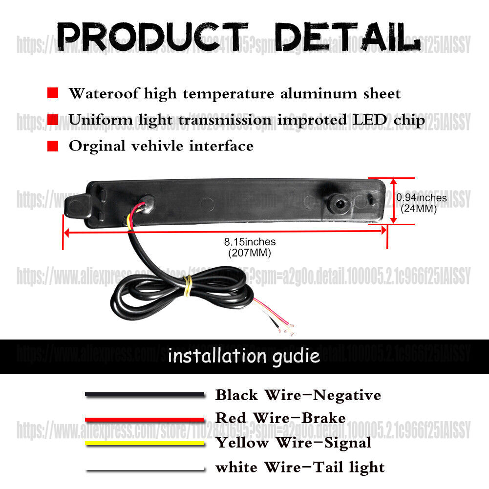 2PCS Red LED Rear Reflector Ta - Reflector 5 In 1 avis et prix