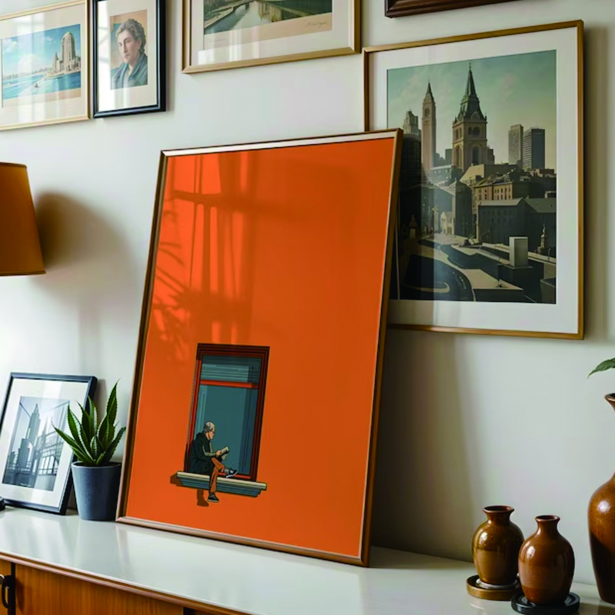 Orange Minimalist Dopamine War - Photography Image avis et prix