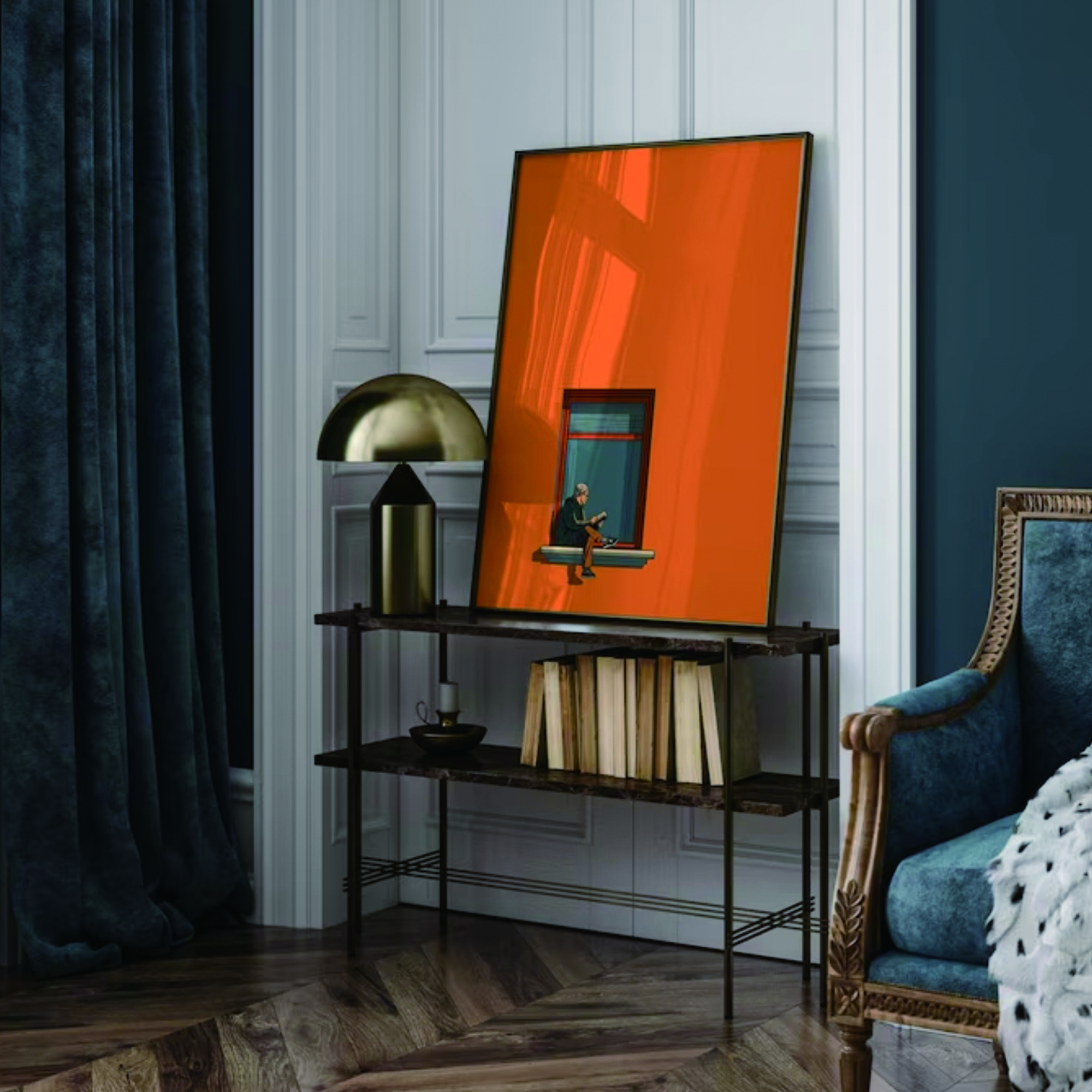 Orange Minimalist Dopamine War - Photography Image avis et prix