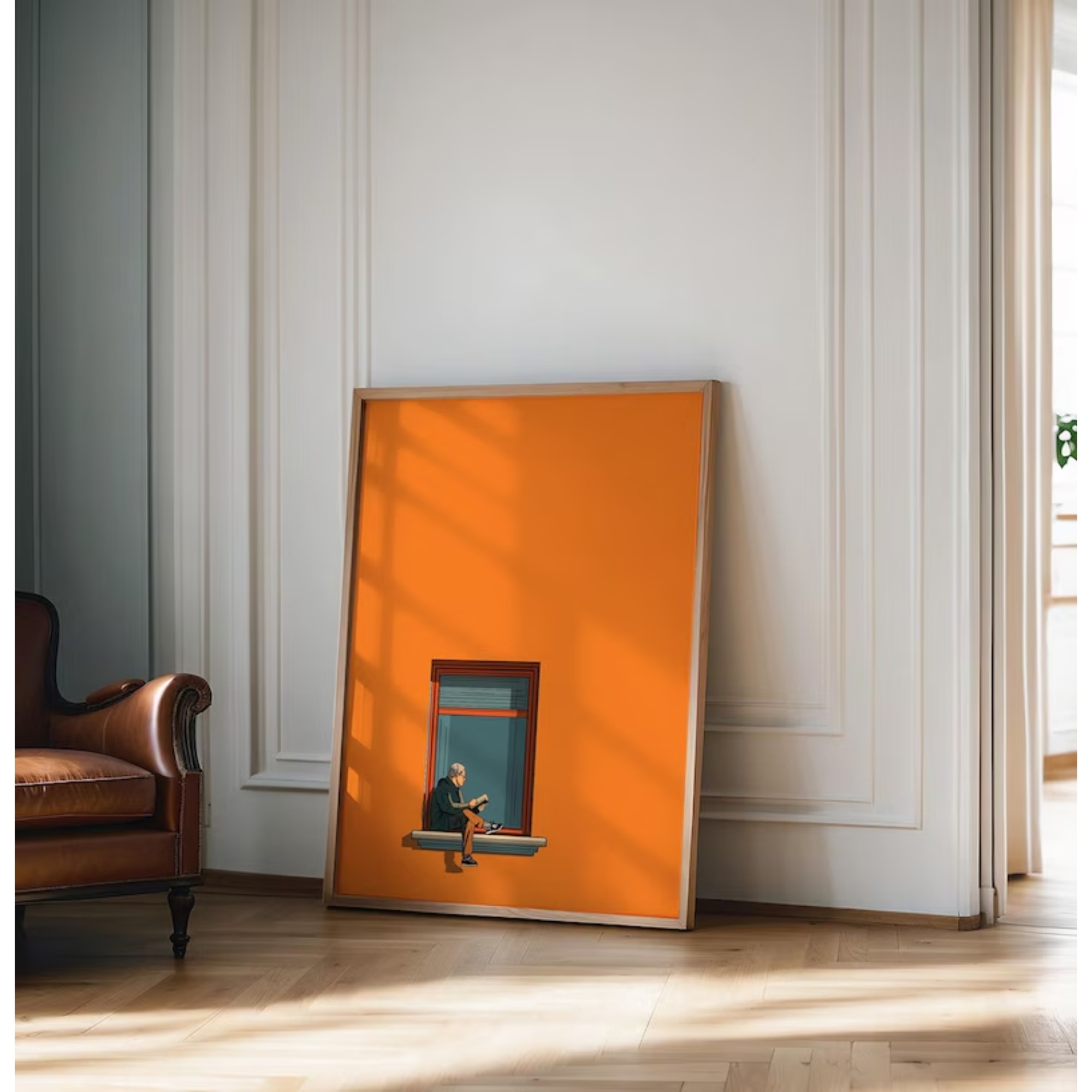 Orange Minimalist Dopamine War - Photography Image avis et prix