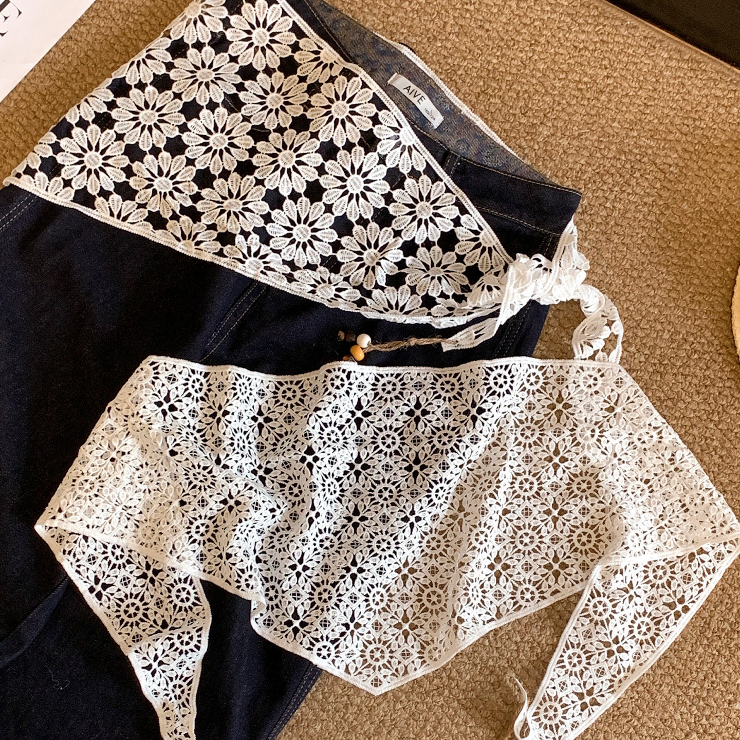 New Korean Lace Triangle Scarf - Photography Triangle avis et prix