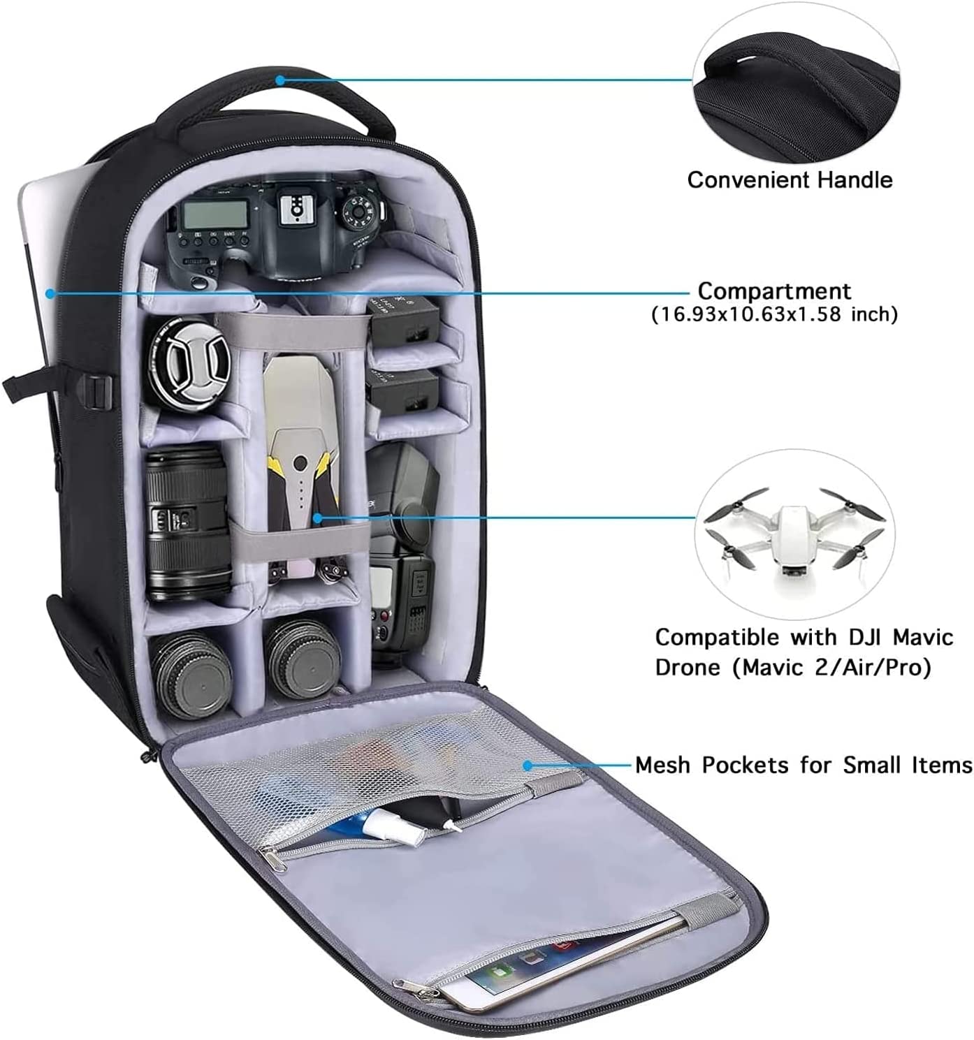 Waterproof Camera Backpack 15- - Camera Bag Waterproof avis et prix