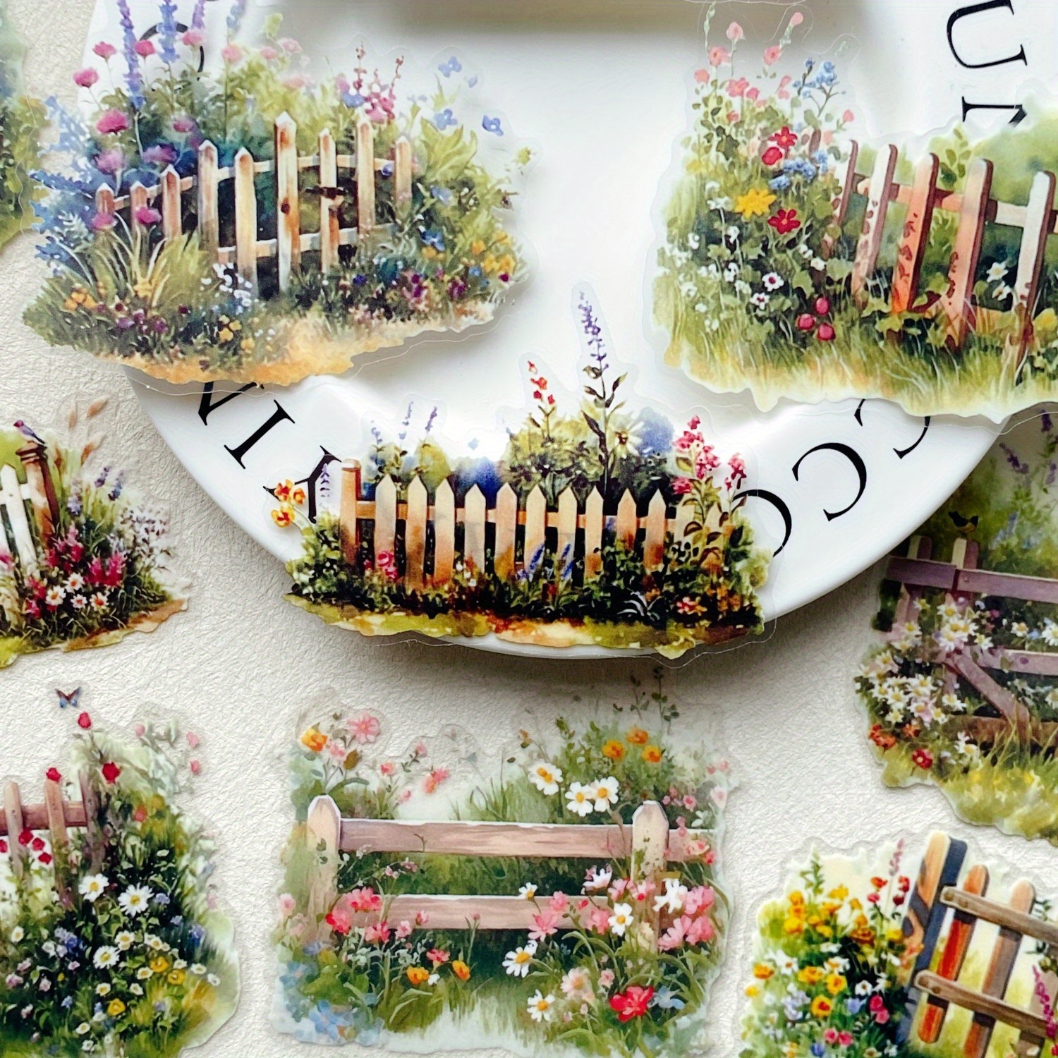 10pcs Plant Flowers Sticker PE - Photography Journal avis et prix