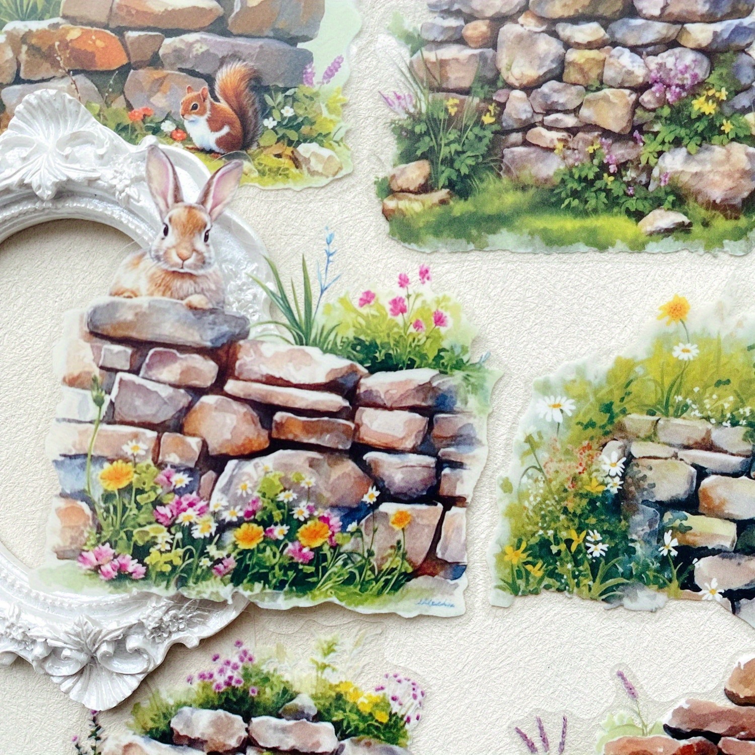 10pcs Plant Flowers Sticker PE - Photography Journal avis et prix