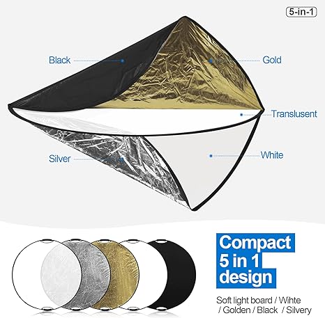 43Inch/110cm Photography Light - Reflector 5 In 1 avis et prix