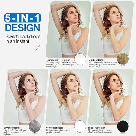 43Inch/110cm Photography Light - Reflector 5 In 1 avis et prix
