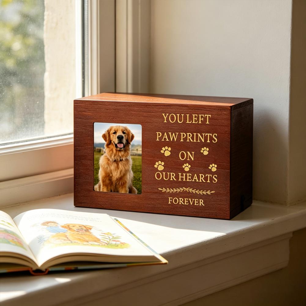 Wooden Pet Urn Solid Wood with - Photographic Memory avis et prix