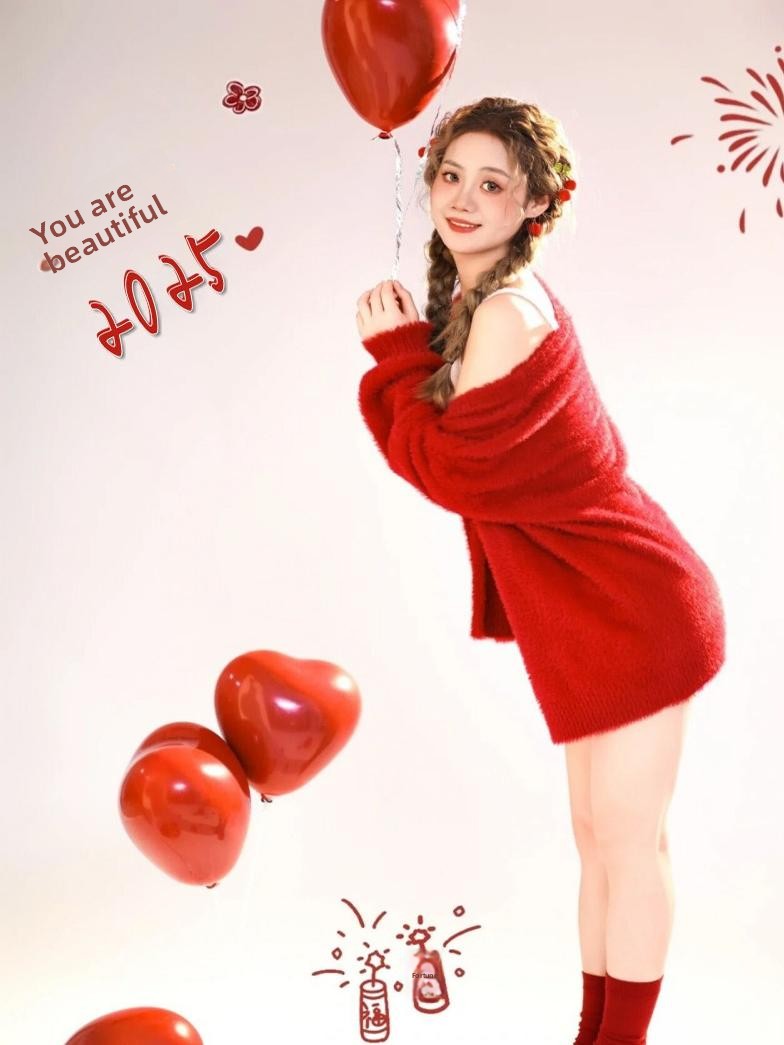 New Autumn Winter Red Sweater  - Photography Year avis et prix
