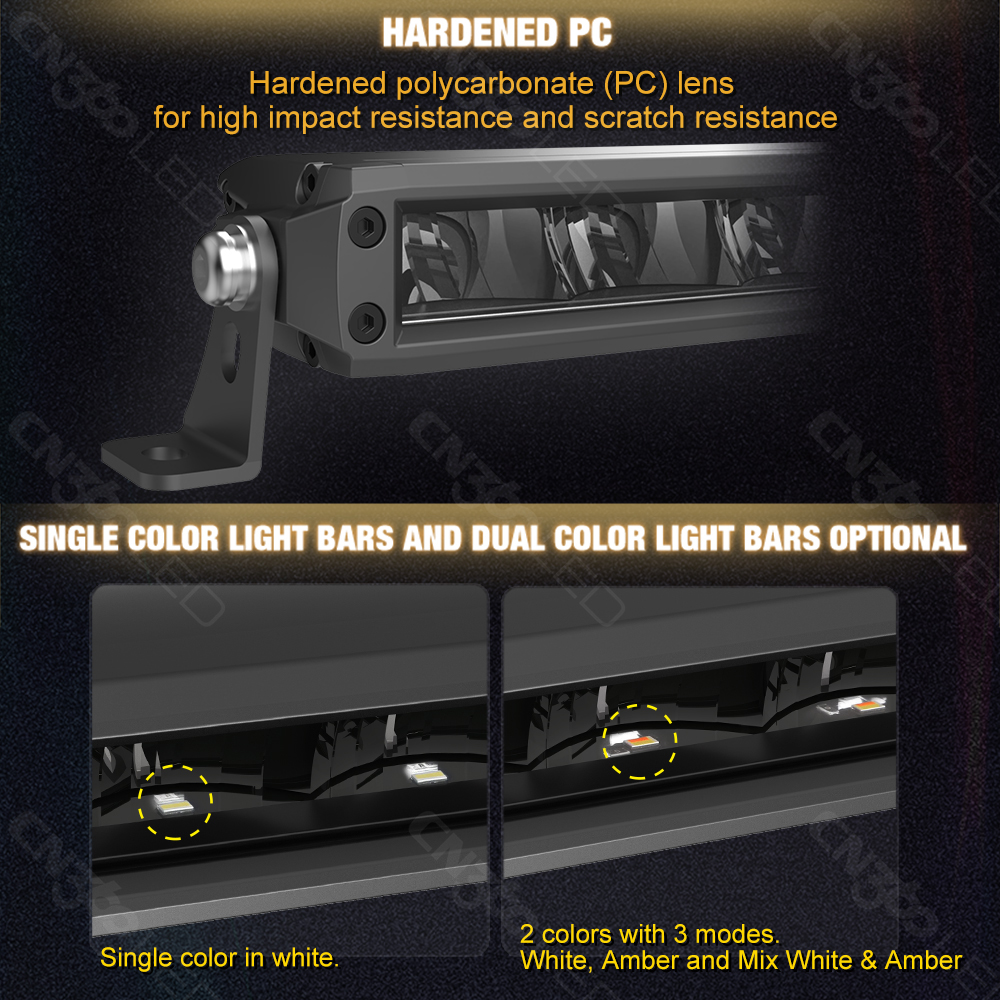 CN360 Single Row LED Light Bar - Reflector 5 In 1 avis et prix