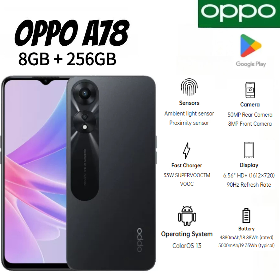2026 Newest OPPO A78 Global Ed - Photography Sim avis et prix