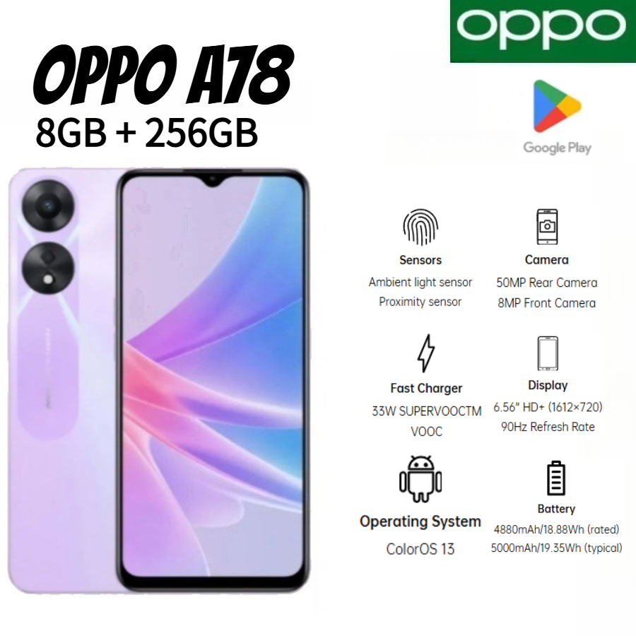 2026 Newest OPPO A78 Global Ed - Photography Sim avis et prix