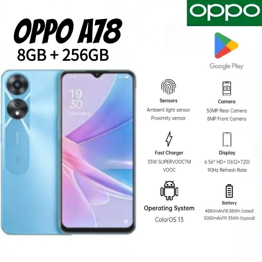 2026 Newest OPPO A78 Global Ed - Photography Sim avis et prix
