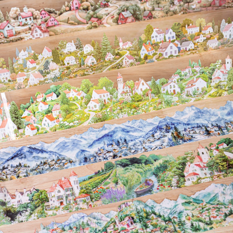 6 Rolls 6Cm×200Cm Village Them - Photography Journal avis et prix